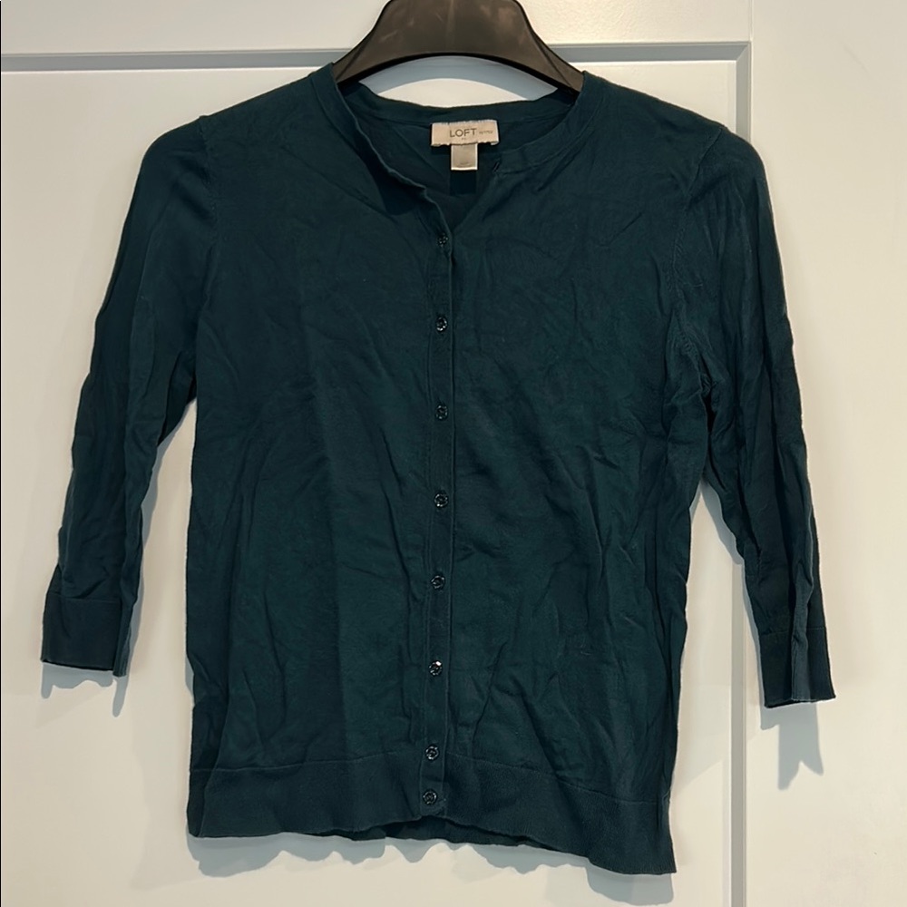 LOFT Teal Cardigan Sweater